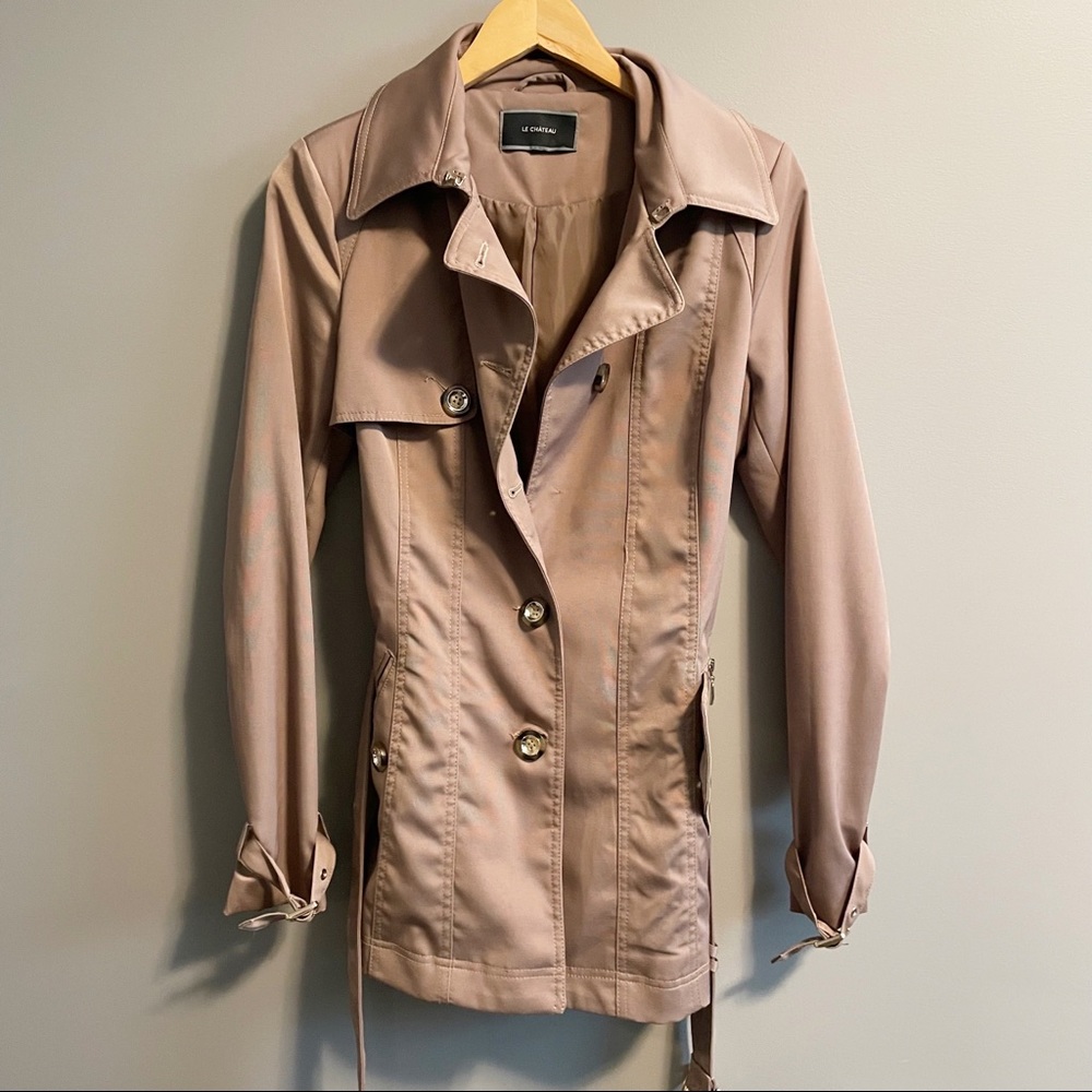 Le Chateau Nude Trench Coat- XS
